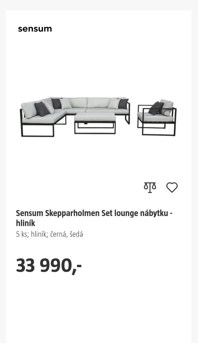 Sensum Skepparholmen Set lounge nábytku - hliník