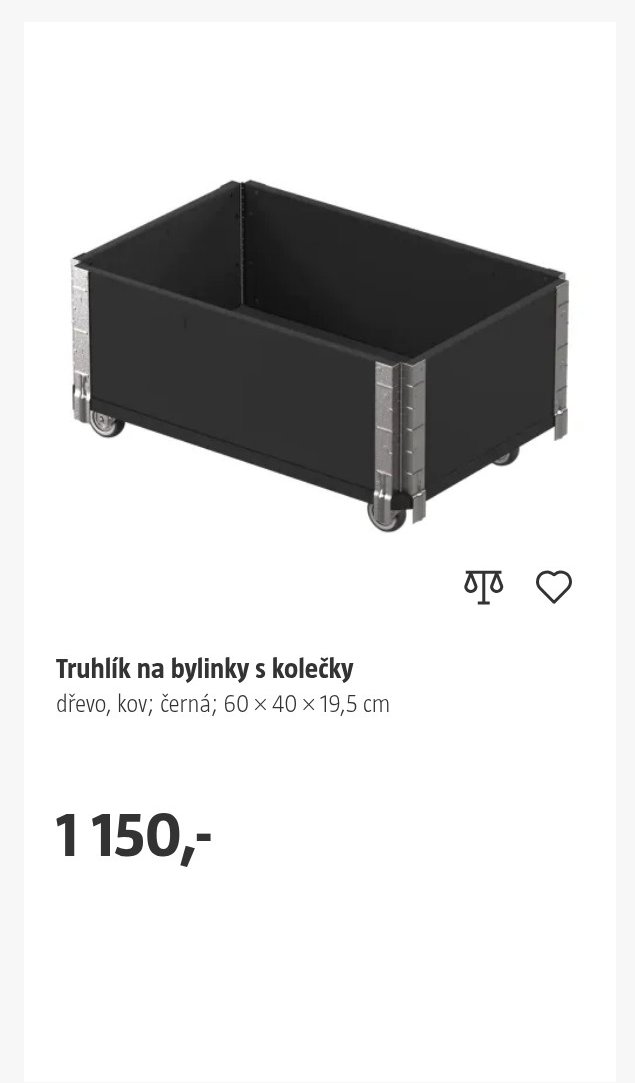Truhlík na bylinky s kolečky