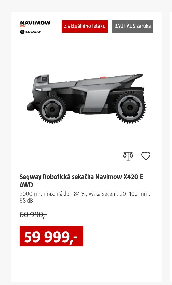 Segway Robotická sekačka Navimow X420 E AWD