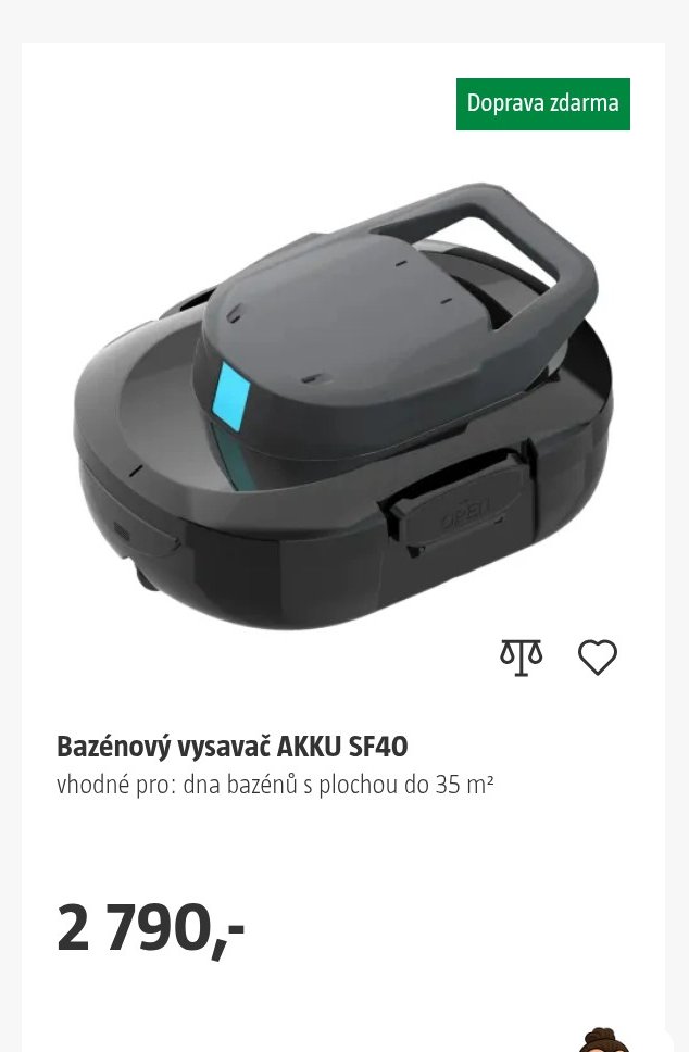 Bazénový vysavač AKKU SF40