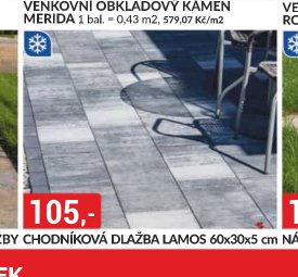 CHODNÍKOVÁ DLAŽBA LAMOS 60x30x5 cm