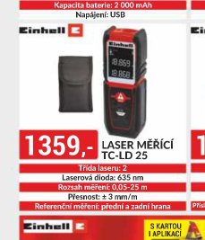 LASER MĚŘÍCÍ TC-LD 25