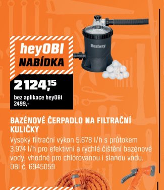 BAZÉNOVÉ ČERPADLO NA FILTRAČNÍ KULIČKY