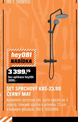 SET SPRCHOVÝ KBS-23.90 ČERNÝ MAT