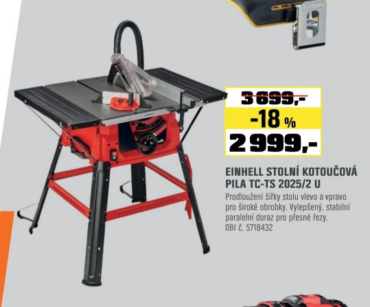 EINHELL STOLNÍ KOTOUČOVÁ PILA TC-TS 2025/2 U
