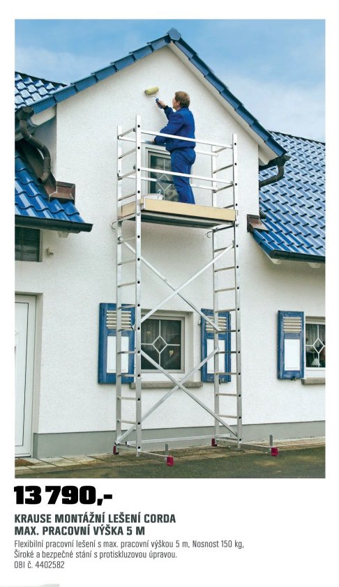 KRAUSE MONTÁŽNÍ LEŠENÍ CORDA MAX. PRACOVNÍ VÝŠKA 5 M