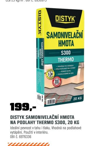 DISTYK SAMONIVELAČNÍ HMOTA NA PODLAHY THERMO S300, 20 KG