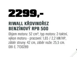 RIWALL KŘOVINOŘEZ BENZÍNOVÝ RPB 500