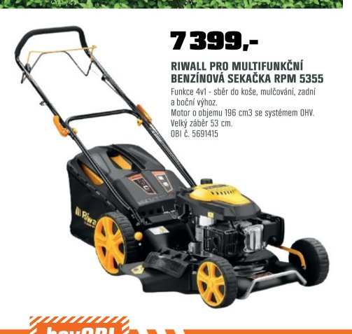 RIWALL PRO MULTIFUNKČNÍ BENZÍNOVÁ SEKAČKA RPM 5355