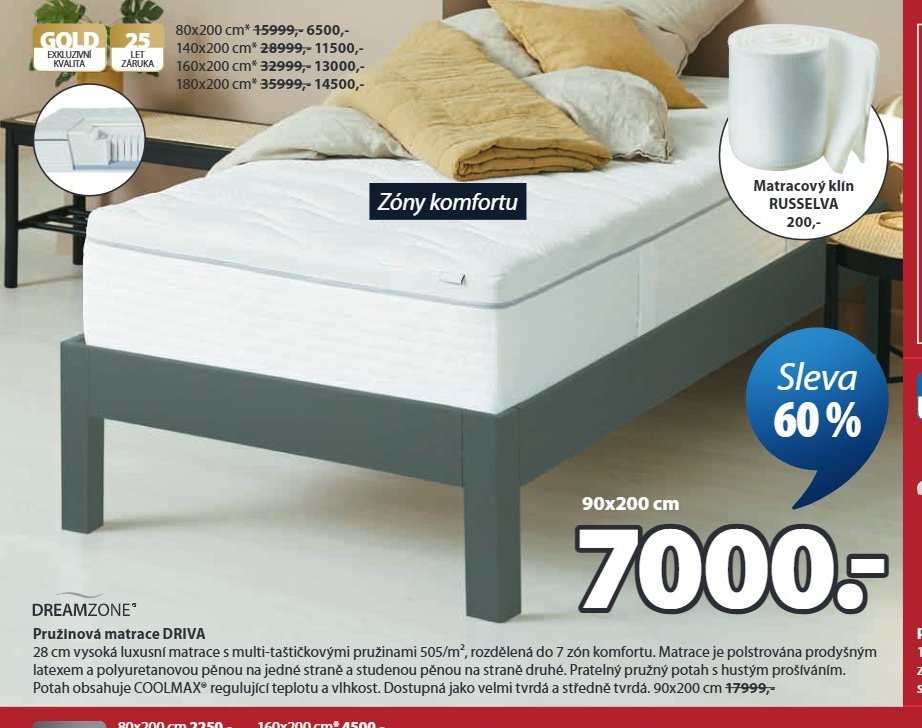 Pružinová matrace DRIVA