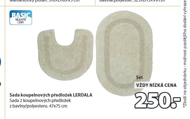 Sada koupelnových předložek LERDALA