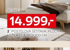 Postelová sestava, plocha lůžka cca 180x200 cm