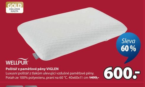 Polštář z paměťové pěny VIGLEN