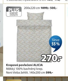 Krepové povlečení ALICIA