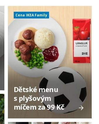 Dětské menu s plyšovým míčem
