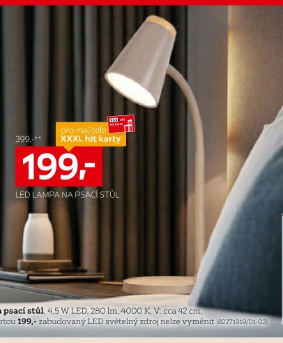 LED lampa na psací stůl