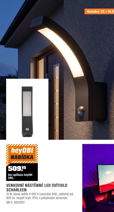 VENKOVNÍ NÁSTĚNNÉ LED SVÍTIDLO SCHARLEEN