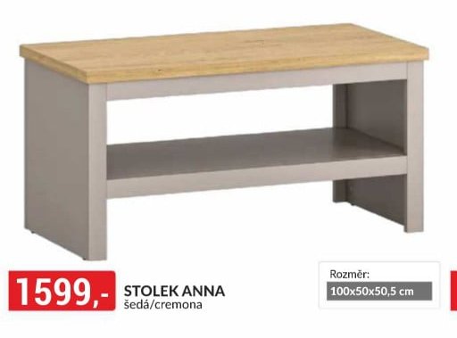 STOLEK ANNA šedá/cremona
