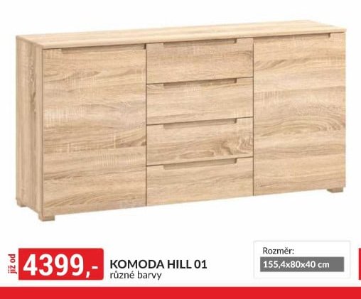 KOMODA HILL 01 různé barvy