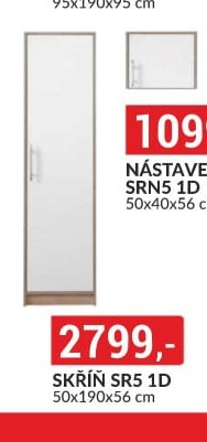 SKŘÍŇ SR5 1D 50x190x56 cm