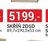 SKŘÍŇ 2D1D 89,7x190,5x53 cm