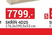SKŘÍŇ 4D2S 176,3x190,5x53 cm