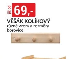 VĚŠÁK KOLÍKOVÝ různé vzory a rozměry borovice