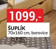 ŠUPLÍK 70x160 cm, borovice
