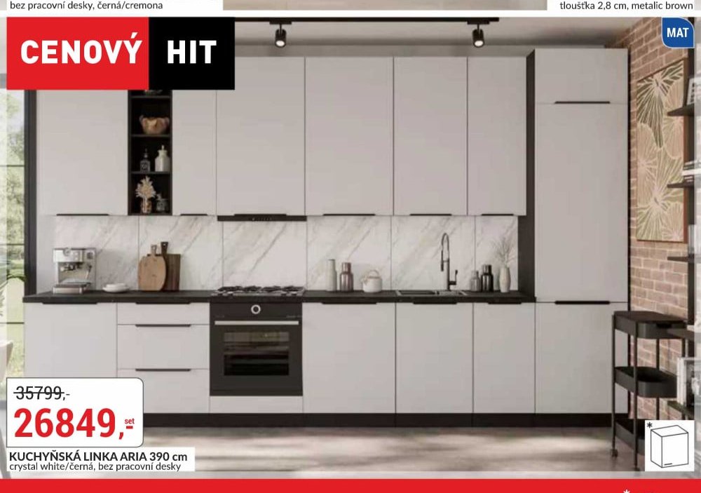 KUCHYŇSKÁ LINKA ARIA 390 cm