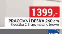 PRACOVNÍ DESKA 260 cm