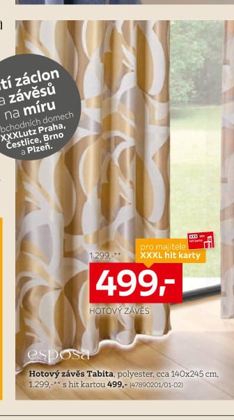 Hotový závěs Tabita