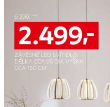 Závěsné LED svítidlo, cca 95 cm