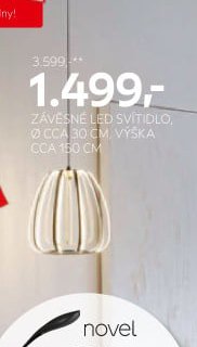 Závěsné LED svítidlo, cca 30 cm