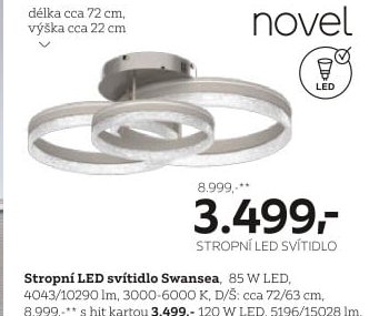 Stropní LED svítidlo Swansea