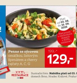 Penne se sýrovou omáčkou