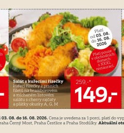 Salát s kuřecími řízečky