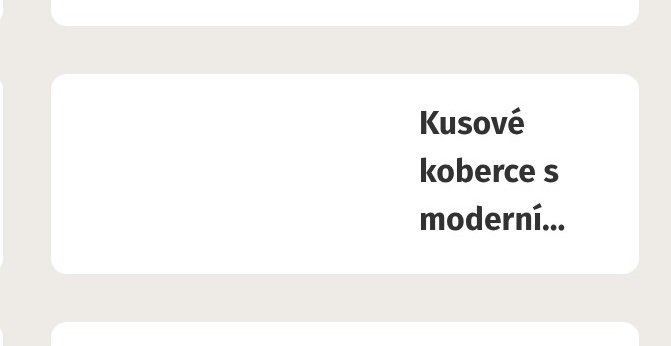 Kusové koberce s moderní...