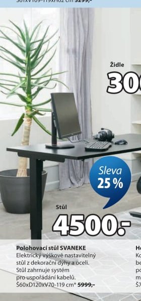 Polohovací stůl SVANEKE