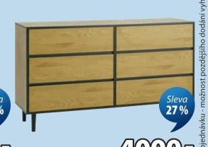 Komoda ODENSE 3+3 zásuvky
