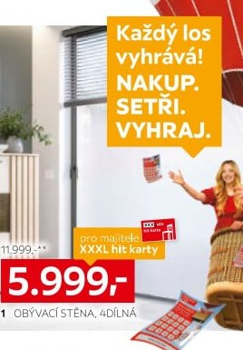 Obývací stěna, 4dílná