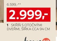 SKŘÍŇ S OTOČNÝMI DVEŘMI, ŠÍŘKA CCA 94 CM