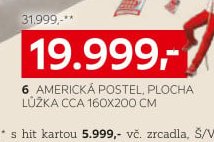 AMERICKÁ POSTEL, PLOCHA LŮŽKA CCA 180X200 CM