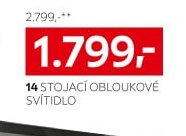 14 STOJACÍ OBLOUKOVÉ SVÍTIDLO