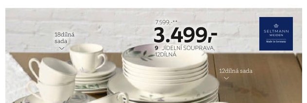 Série Savona Fine Diamond: jídelní souprava, 12dílná