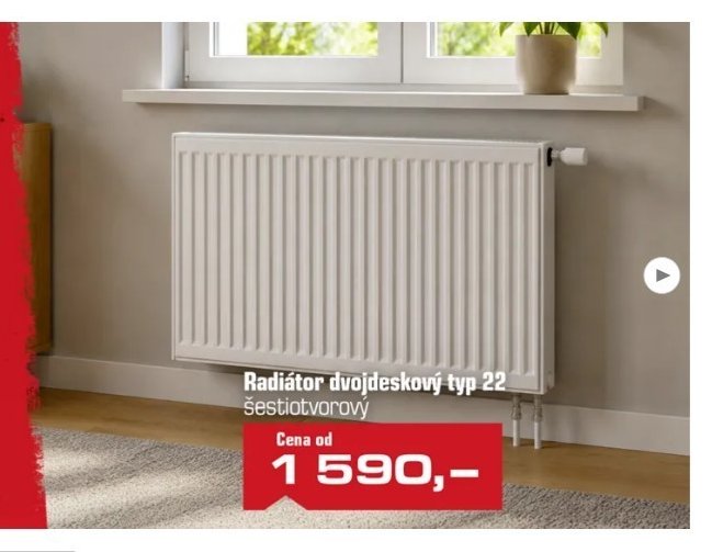 Radiátor dvojdeskový typ 22 šestiotvorový