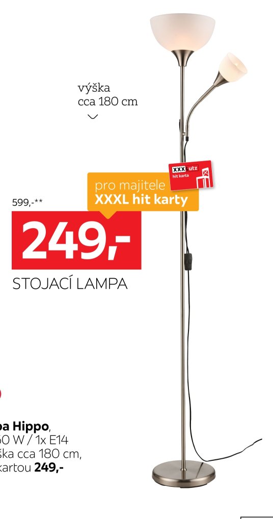 Stojací lampa Hippo