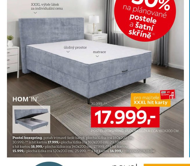 Postel boxspring