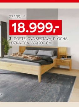 POSTELOVÁ SESTAVA, PLOCHA LŮŽKA CCA 180X200 CM