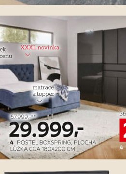 POSTEL BOXSPRING, PLOCHA LŮŽKA CCA 180X200 CM