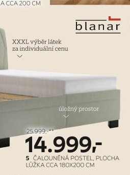 ČALOUNĚNÁ POSTEL, PLOCHA LŮŽKA CCA 180X200 CM